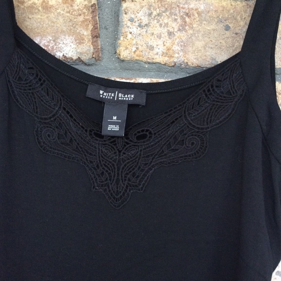 WHBM BLACK Lace Camisole Tank Top - Picture 3 of 6